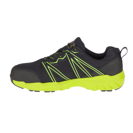 Fullbench Superlite Men's Alloy-Toe Work Shoes Black/Lime-Men's Work Shoes-Merrell-Steel Toes