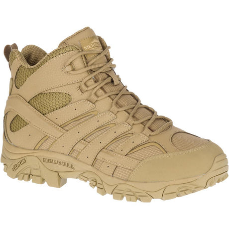 Moab 2 Mid Men's Tactical Work Boots Tactical Coyote-Men's Tactical Work Boots-Merrell-3.5-M-COYOTE-Steel Toes