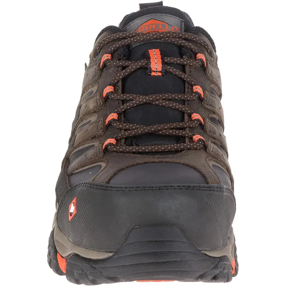 Moab 2 Vapor Men's Composite-Toe Work Shoes Espresso-Men's Work Shoes-Merrell-Steel Toes