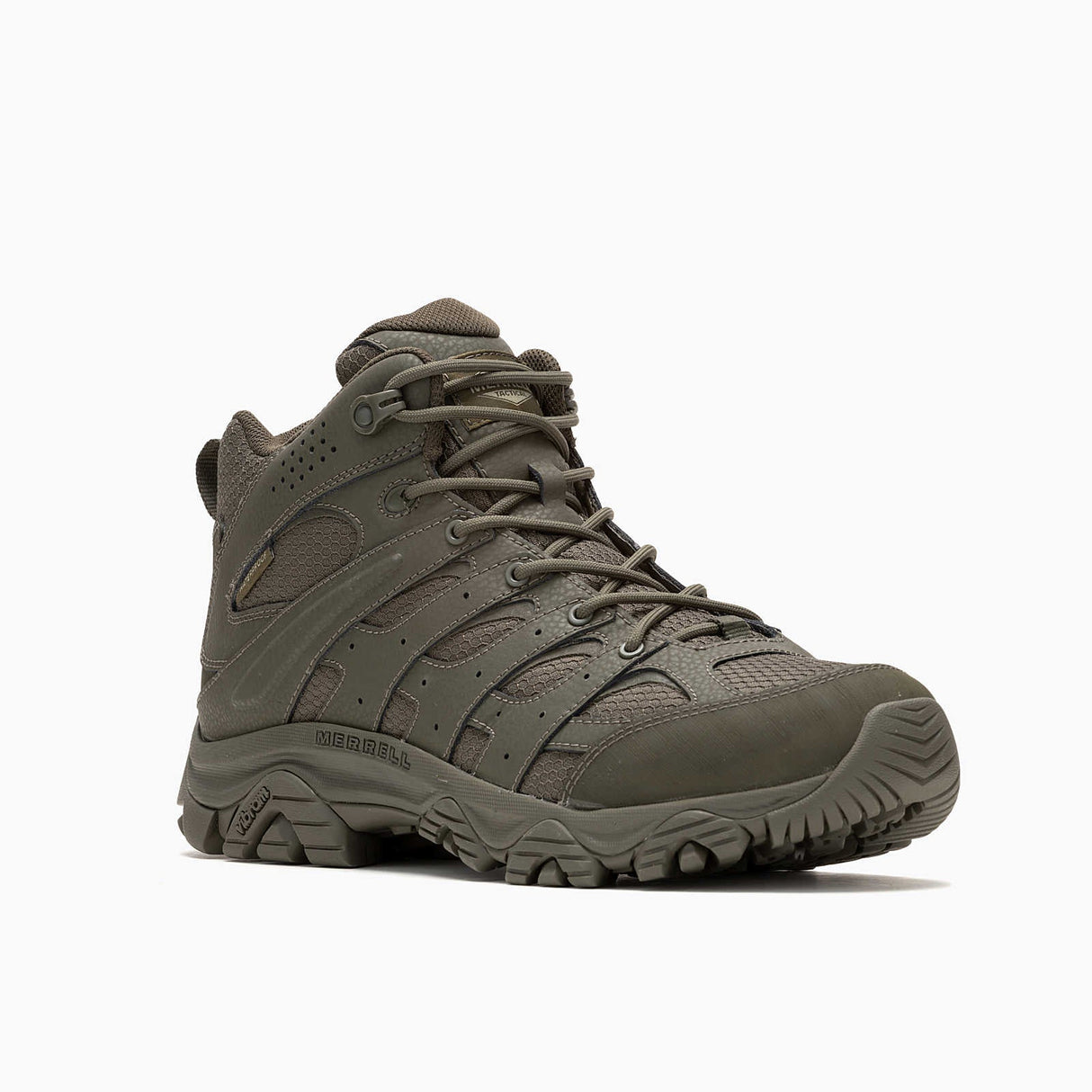 Moab 3 Mid Men's Tactical Work Boots Wp Tactical Dark Olive-Men's Tactical Work Boots-Merrell-Steel Toes