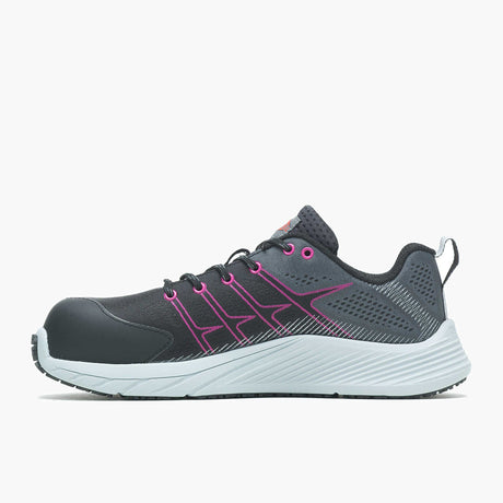 Moab Flight Men's Carbon-Fiber Work Shoes Black/Fuchsia-Men's Work Shoes-Merrell-Steel Toes