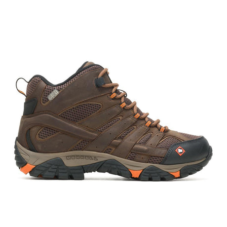 Moab Vertex Mid Men's Work Boots Wp Sr Clay-Men's Work Boots-Merrell-Steel Toes