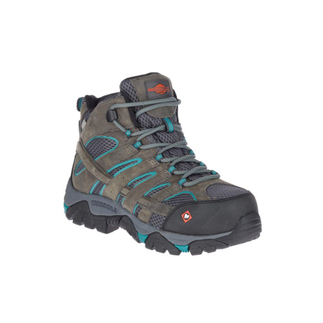 Moab Vertex Mid WoMen's Composite-Toe Work Boots Wp Pewter-Women's Work Boots-Merrell-Steel Toes