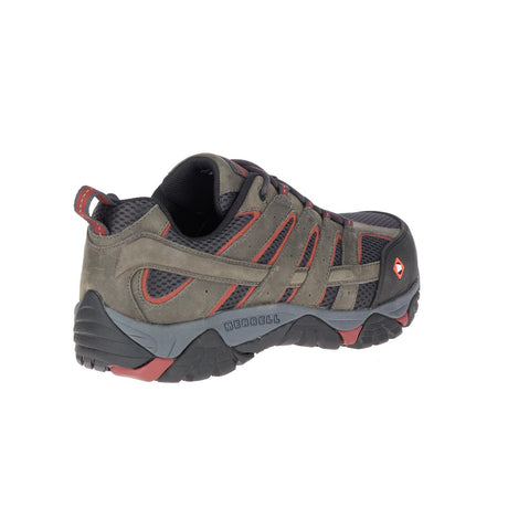 Moab Vertex Vent Men's Composite-Toe Work Shoes Pewter-Men's Work Shoes-Merrell-Steel Toes