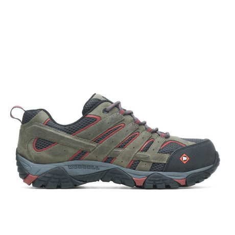 Moab Vertex Vent Men's Composite-Toe Work Shoes Pewter-Men's Work Shoes-Merrell-Steel Toes