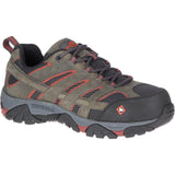 Moab Vertex Vent Men's Composite-Toe Work Shoes Pewter-Men's Work Shoes-Merrell-Steel Toes