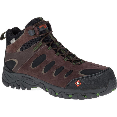 Ridgepass Bolt Mid Men's Work Boots Wp Espresso-Men's Work Boots-Merrell-Steel Toes