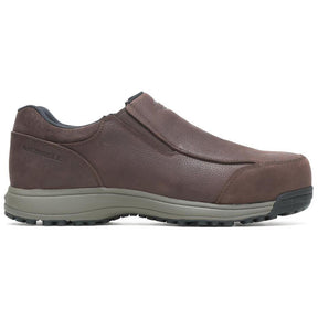 Merrell Sutton Moc Men's Steel-Toe Work Shoes Espresso Profile View