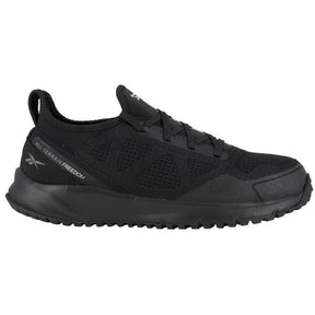 Reebok Work All Terrain Steel-Toe Athletic Work Shoe Black Profile View