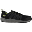 Reebok Work Astroride Steel-Toe Athletic Work Shoe Black/Neon Green Profile View