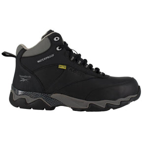 Reebok Work Beamer Composite-Toe CushGuard™ Int Met Guard Athletic Work Boot Black Profile View