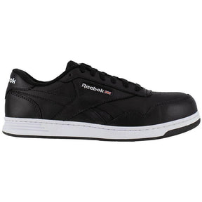 Reebok Work Club Memt Composite-Toe Work Shoe Black/White Profile View