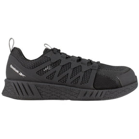 Reebok Work Fusion Flexweave™ Composite-Toe Athletic Work Shoe Black Profile View