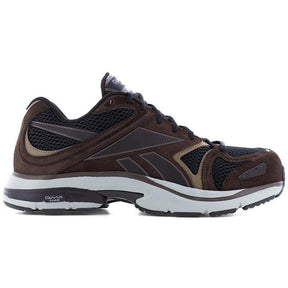 Reebok Work Premier Road Plus VI Athletic Composite Toe Work Shoe – Brown/Black Profile View