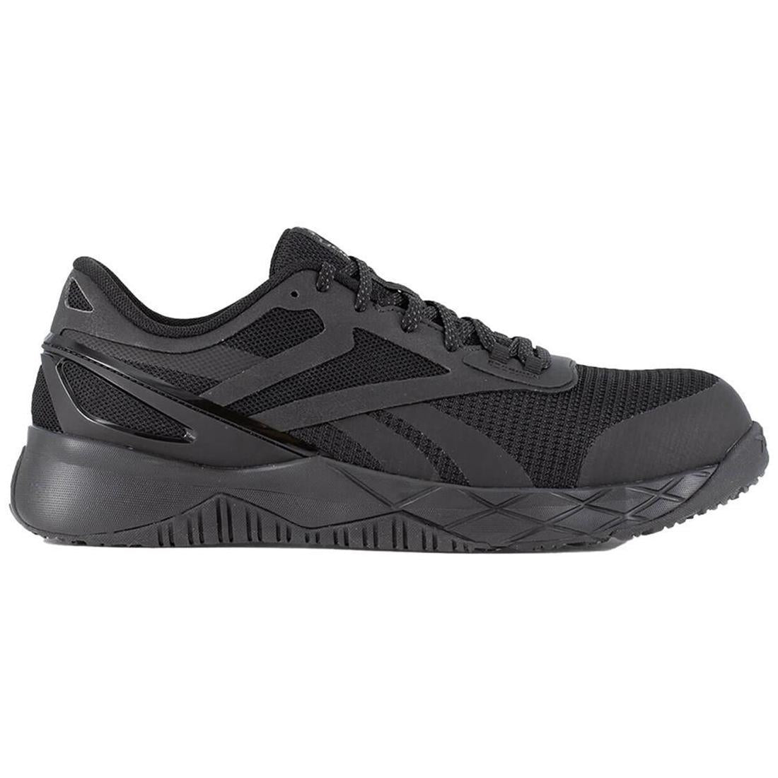 Reebok Work Women's Nanoflex TR Composite-Toe Work Shoe Black Profile View