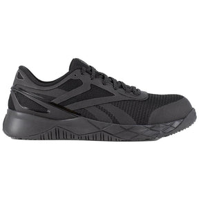 Reebok Work Women's Nanoflex TR Composite-Toe Work Shoe Black Profile View