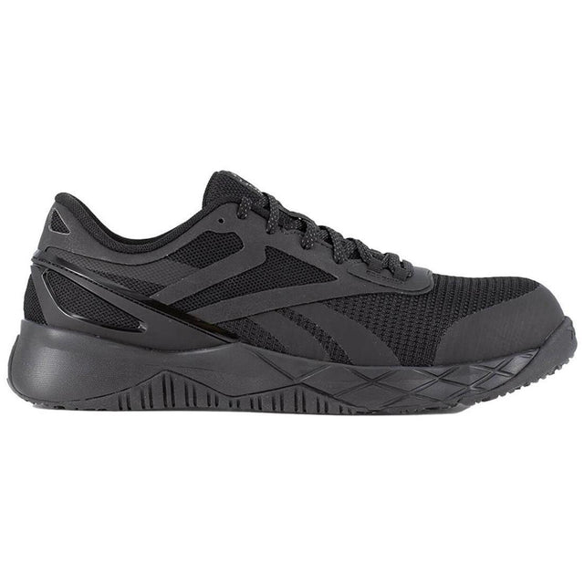 Reebok Work Women's Nanoflex TR Composite-Toe Work Shoe Black Profile View
