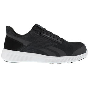 Reebok Work Sublite Legend Composite-Toe Athletic Work Shoe Black/White Profile View