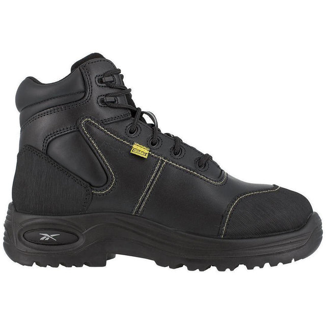 Reebok Work Trainex 6 Inch Composite-Toe Metguard Work Boot Black Profile View