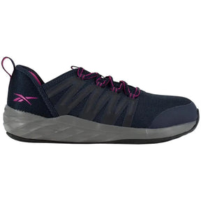 Reebok Work Women's Astroride Steel-Toe Athletic Work Shoe Dark Navy/Purple Profile View