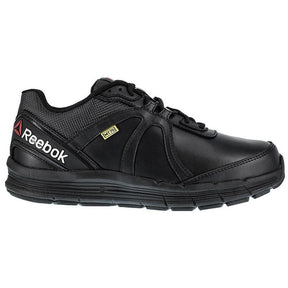 Reebok Work Women's Guide Steel-Toe Met Guard Athletic Work Shoe Black Profile View