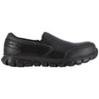Reebok Work Women's Sublite Cushion Composite-Toe Slip On Athletic Work Shoe Black Profile View