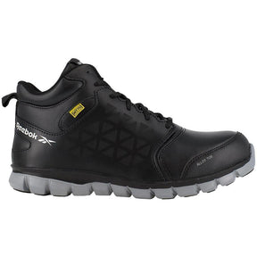 Reebok Work Women's Sublite Cushion Alloy-Toe Metguard Athletic Work Boot Black Profile View