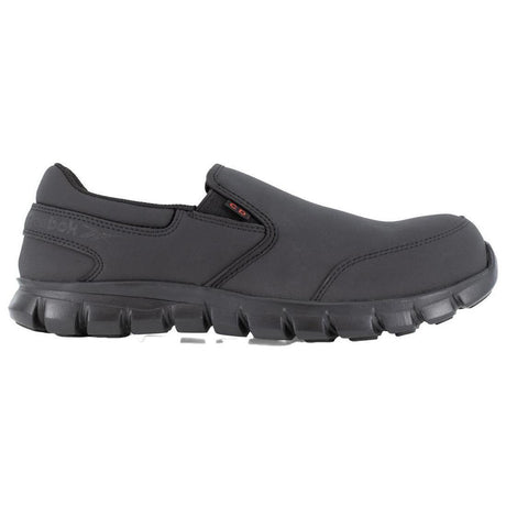 Reebok Work Women's Sublite Cushion Composite-Toe Slip On Athletic Work Shoe Exofuse Profile View