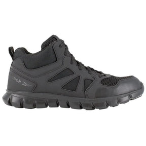 Reebok Work Women's Sublite Cushion Soft-Toe Tactical Shoe Black Profile View