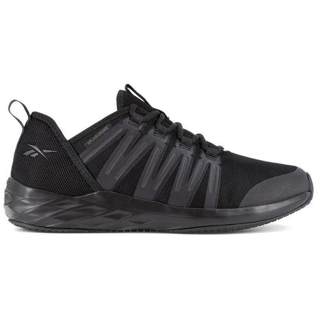Reebok Work Astroride Work Soft-Toe Athletic Shoe Black Profile View