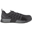 Reebok Work Fusion Flexweave™ Composite-Toe Athletic Work Shoe Black/Grey Profile View