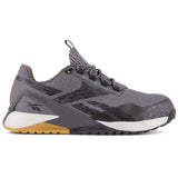Reebok Work Nano X1 Adventure Composite-Toe Athletic Work Shoe Gray Profile View