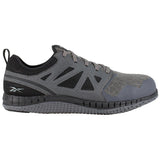 Reebok Work Zprint Steel-Toe Athletic Work Shoe Gray Profile View