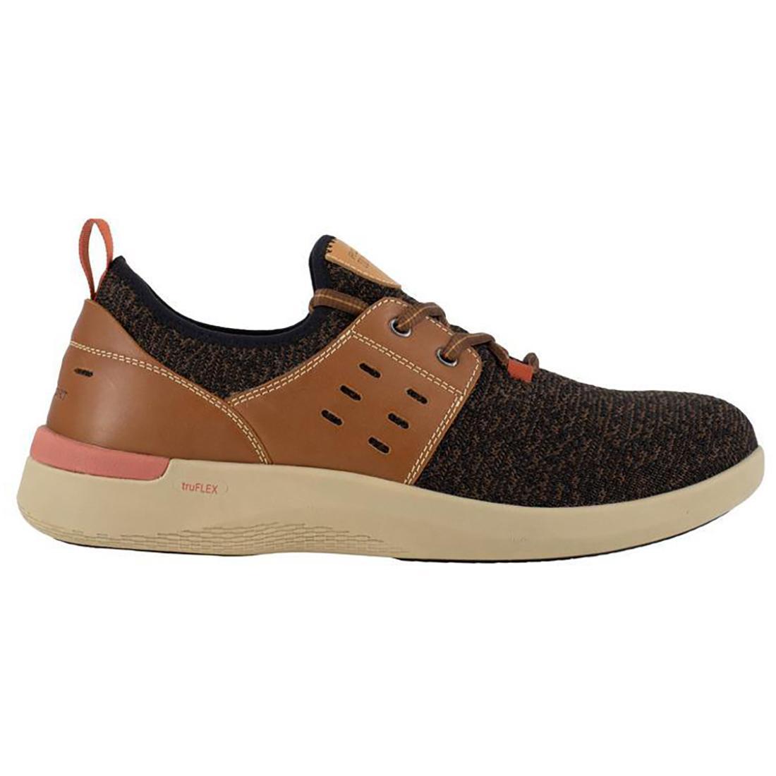 Rockport Works True Flex Composite-Toe Casual Oxford Work Shoe Brown/Tan Profile View