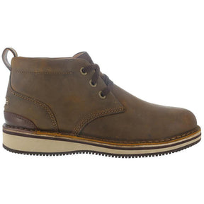 Rockport Works Prestige Point Steel-Toe Work Boot Brown Profile View
