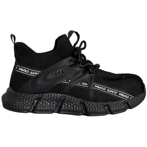 Safety Shoes Steel Toe Safety Shoes Black #1223 Profile View