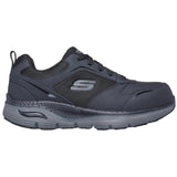 Skechers Work Arch Fit Sr Angis Composite-Toe Shoe Black/Charcoal Profile View