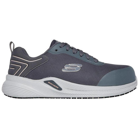 Skechers Work Cabix Nia Composite-Toe Shoe CHARCOAL / PINK Profile View