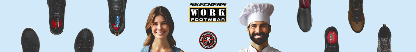 Skechers work shoes with kitchen theme