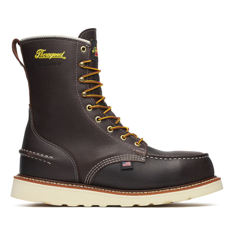 Thorogood 1957 Series 8" Waterproof Moc Toe Boot with Maxwear Wedge Briar Pitstop side view