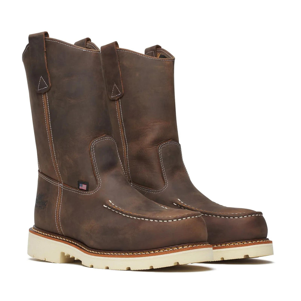 Thorogood American Heritage 11" Trail Crazy Horse Steel Toe Moc Toe Pull-On Boot Medial View