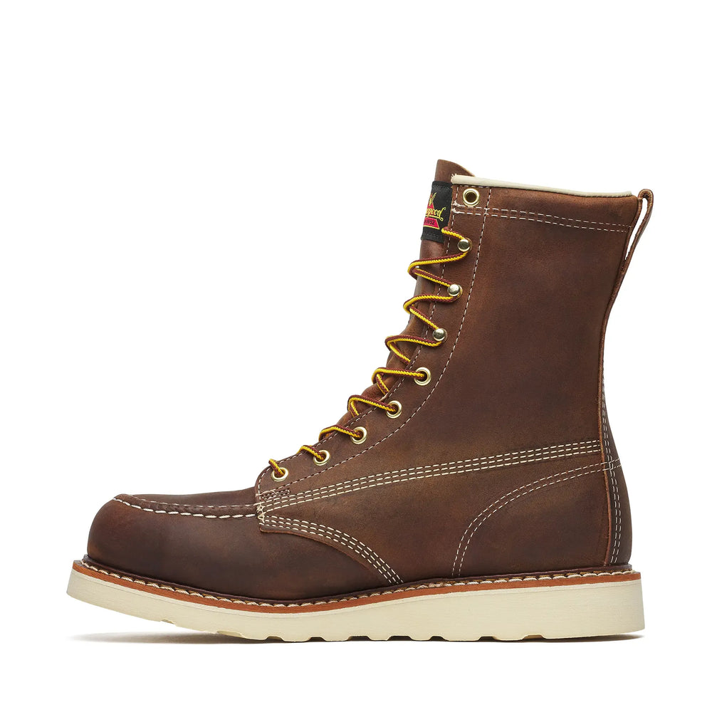Thorogood American Heritage 8" Steel-Toe Moc Toe Boot Maxwear Wedge Trail Crazy Horse Inner Side View