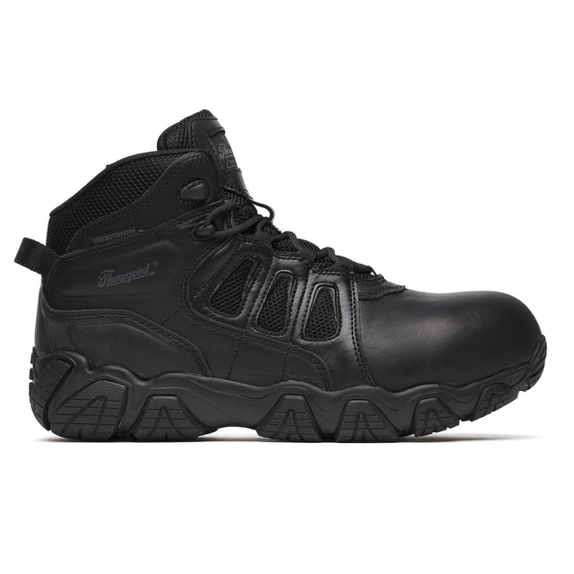 Thorogood Crosstrex Polishable Composite Toe Zip Boot BBP Waterproof Black side view