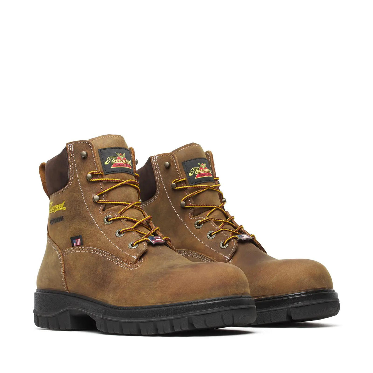 Thorogood Genesis Series 6" Nano Toe Waterproof Boot Chestnut Medial View