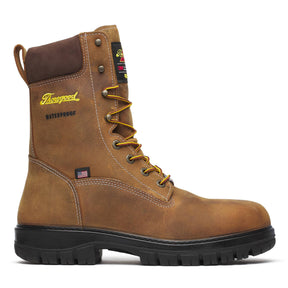 Thorogood Genesis Series 8" Nano Toe Insulated Waterproof Boot Chestnut side view