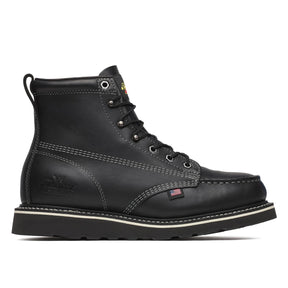 Thorogood Midnight Series 6" Moc Toe Boot Black side view