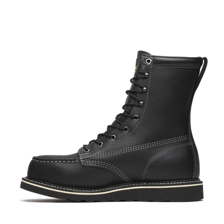 Thorogood Midnight Series 8" Steel Toe Moc Toe Boot Black Inner Side View