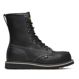 Thorogood Midnight Series 8" Steel Toe Moc Toe Boot Black side view