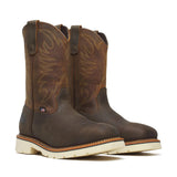 Thorogood Square Toe WGTN 11" Steel Toe Pebble Bottom Boot Crazy Horse Black Medial View