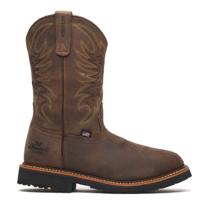 Thorogood Western 11" Comp-Toe Waterproof Square-Toe Boot Crazy Horse side view